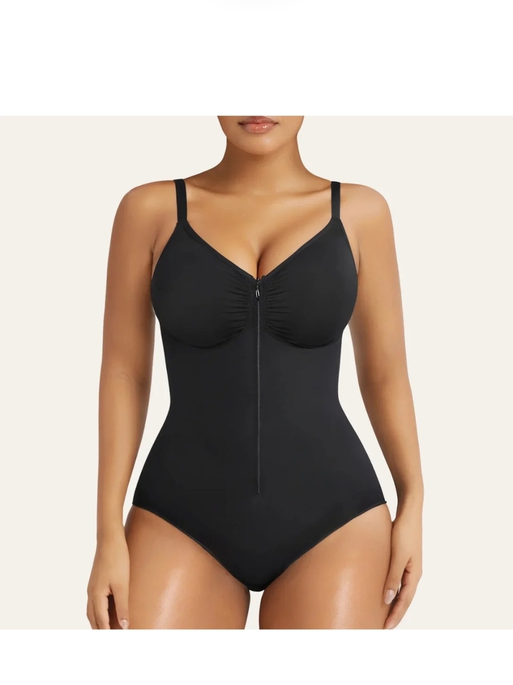 SHAPERX Black Shapewear Bodysuit NWT
